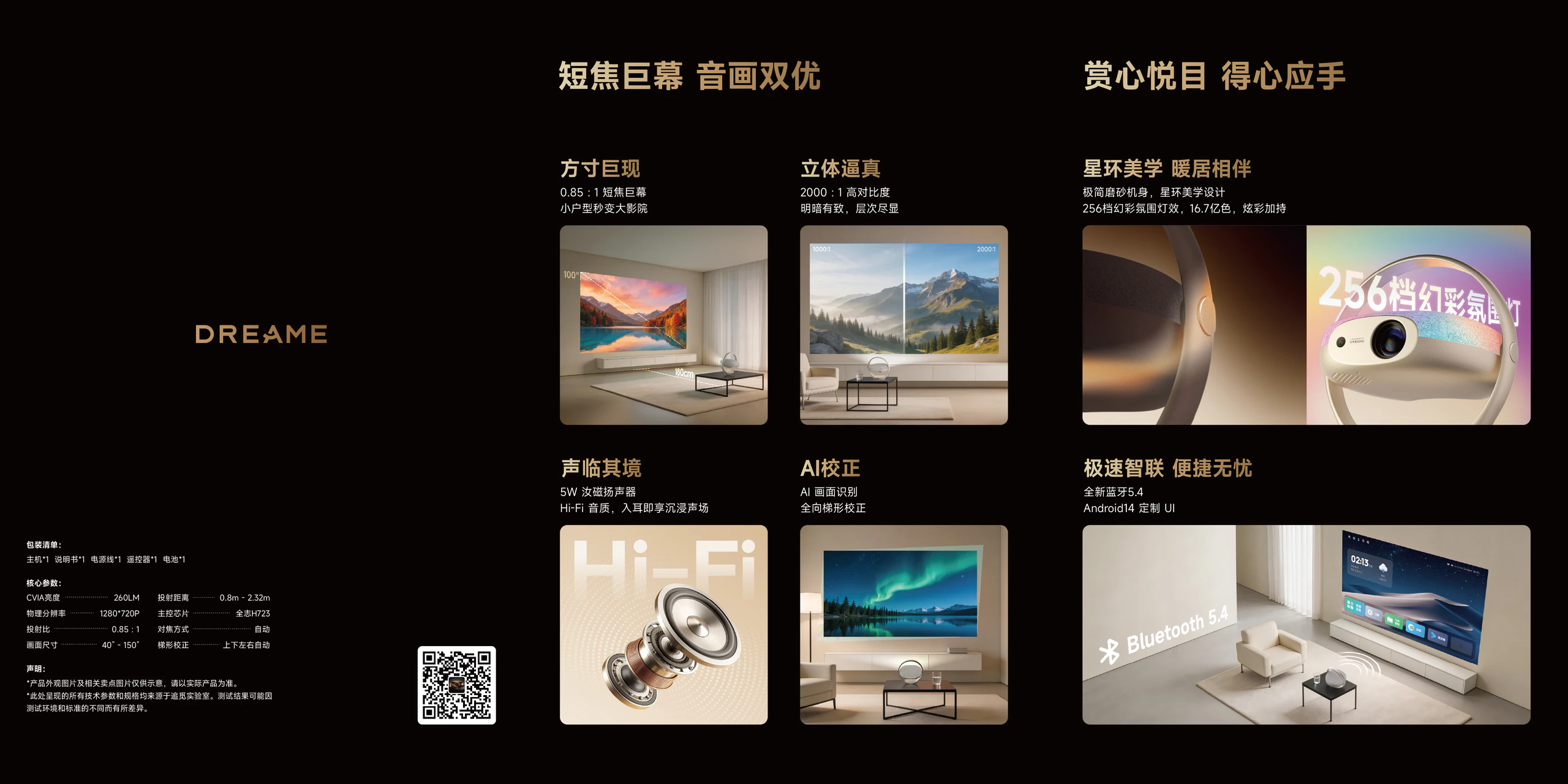 A10 投影仪产品卖点折页第二面