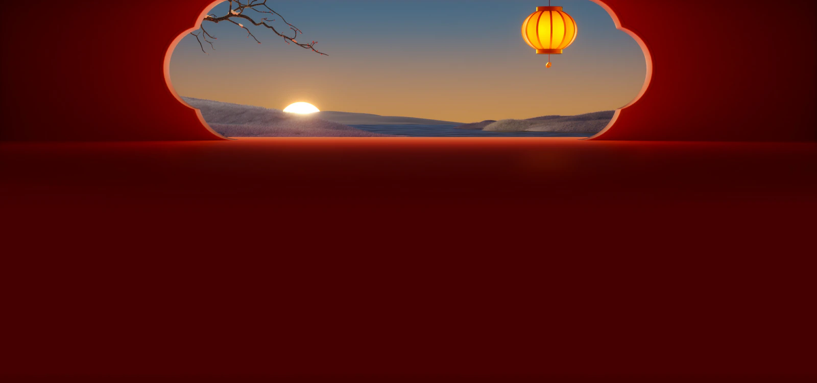 灵控桌面壁纸新春黄昏场景