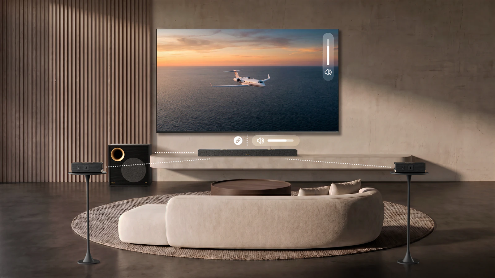 Panora S2 Pro 音量联动家庭影音场景